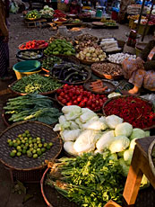 Vegetables, Market, Attapeu, Laos