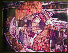 Egon Schiele Painting, Cesky Krumlov, Czech Republic