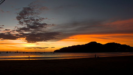 sunset San Juan Del Sur 
harborfront