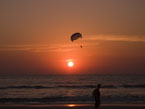 Parasailing in the sunset Goa India