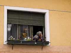 Old Woman at Window, Hungary