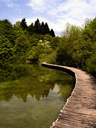 Walkway, Upper Lake, Lake Plitvice, Croatia