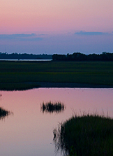 sunset over the marsh