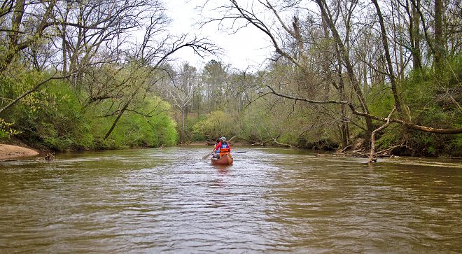 Canoe on the Middle Oconee river Athens GA