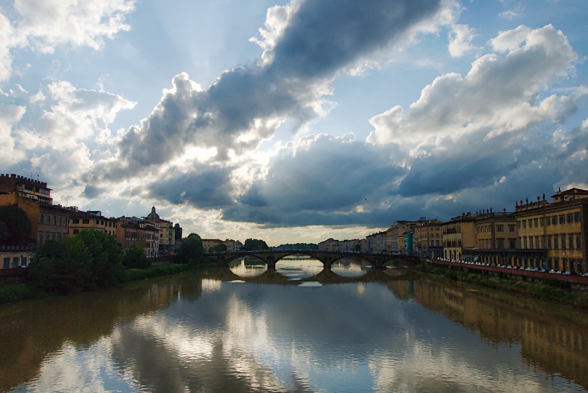 River scene, Florence, Italy photographed by luxagraf