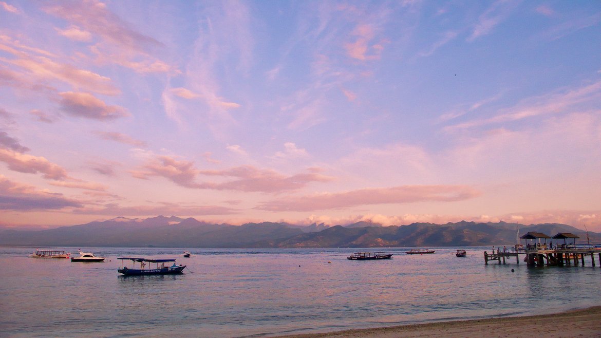 Lombok as Viewed from Gili Trawangan, Indonesia photographed by luxagraf