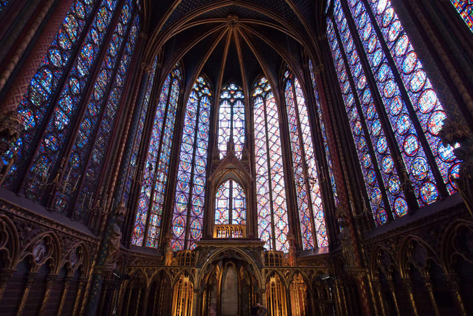 Stained glass, St. Chapelle, Paris, France
