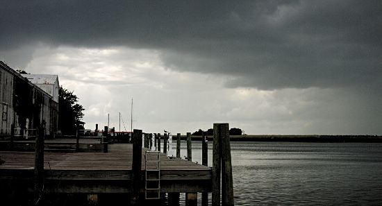 Storm over the docks, Apalachicola FL.