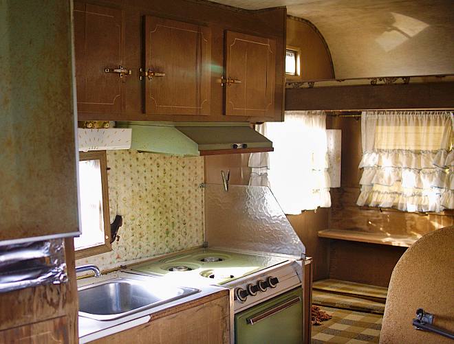 1969 yellowstone travel trailer unrestored interior