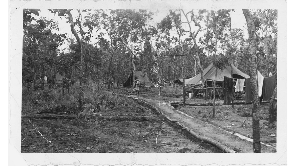Otto's camp in New Guinea (Papua Island), 1943 photographed by Otto Vida