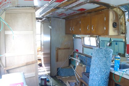 1969 Dodge Travco interior restoration photographed by luxagraf