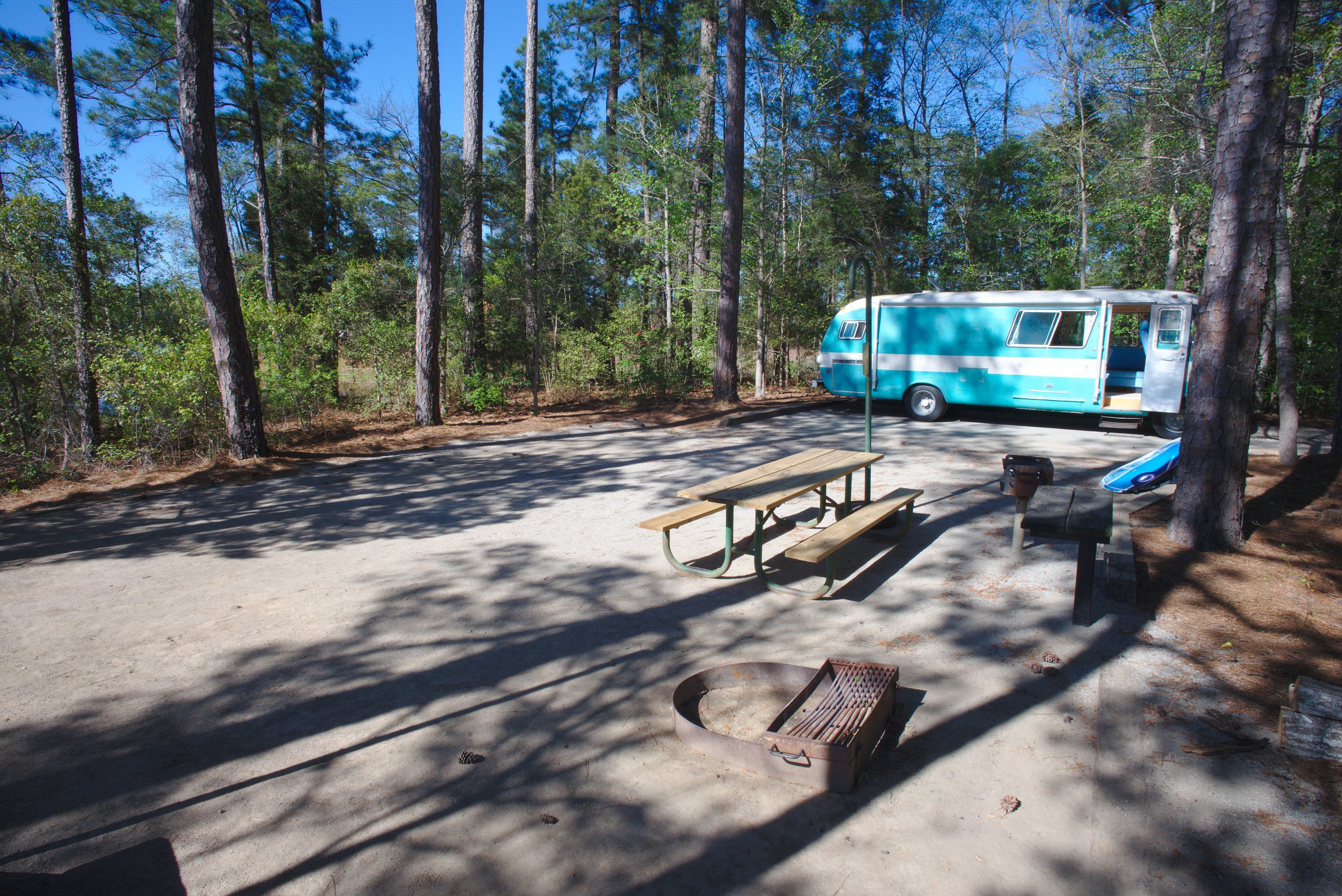 1969 Dodge Travco at Raysville campground, GA photographed by luxagraf