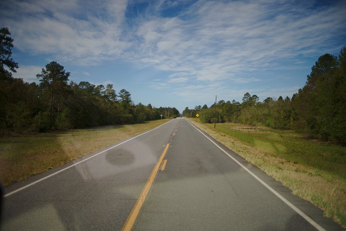 The road photographed by luxagraf