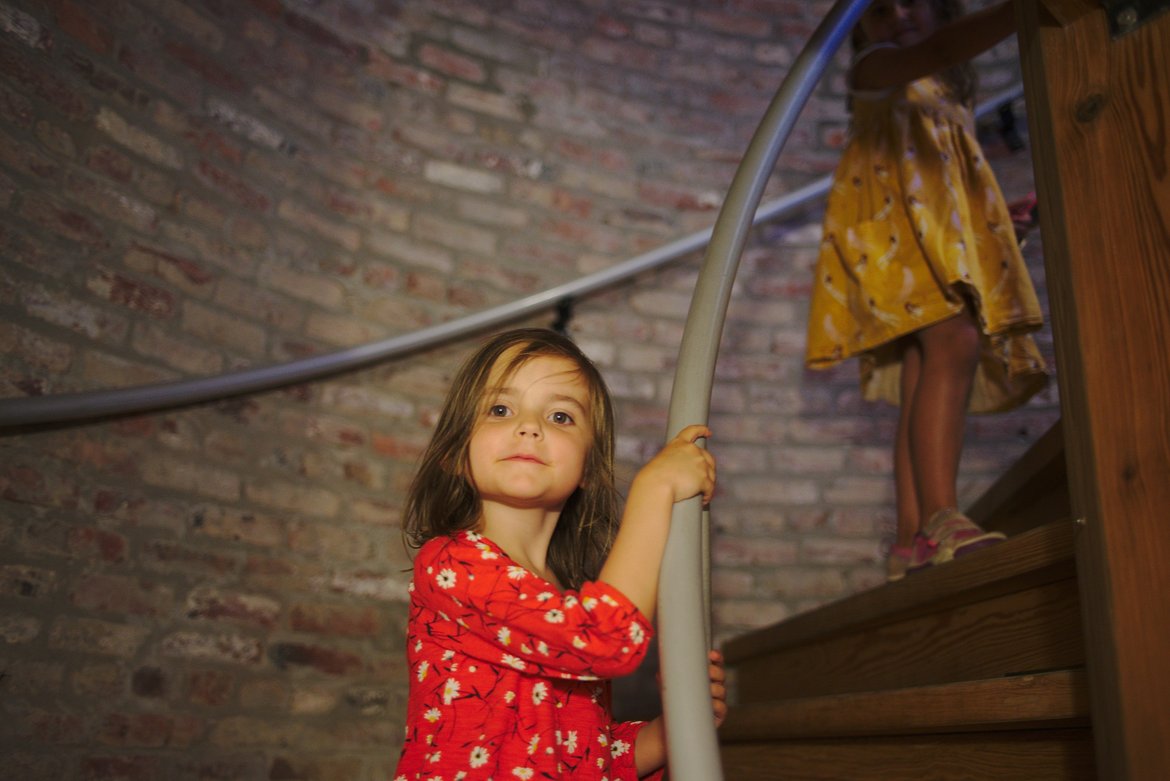 Climbing lighthouse stairs photographed by luxagraf