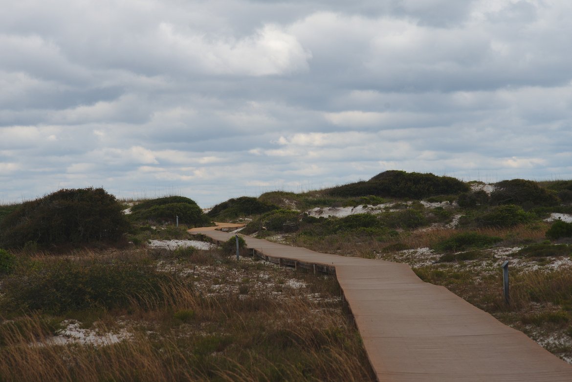 boardwalk fort pickens campground photographed by luxagraf