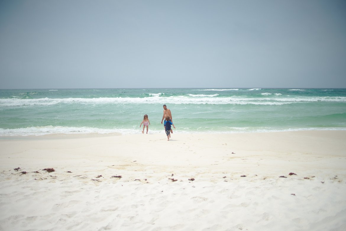 going swimming at the beach photographed by luxagraf