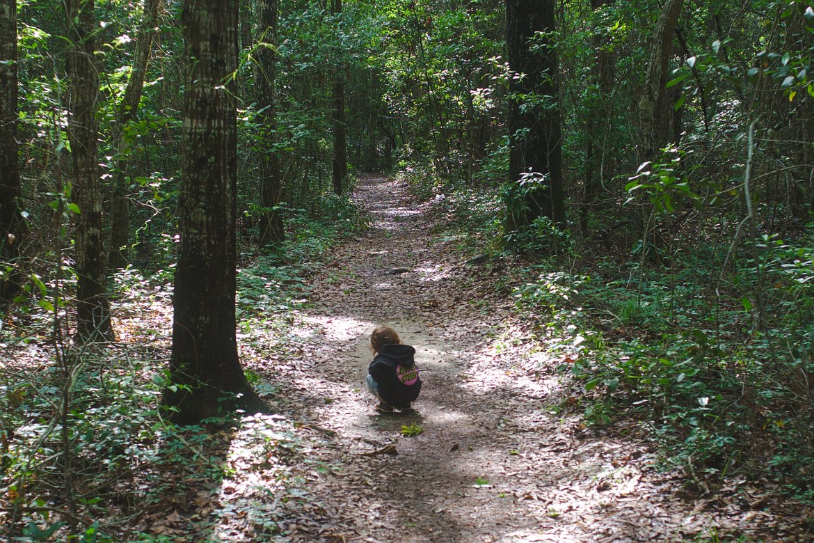 boy on trail, davis bayou photographed by Scott Gilbertson