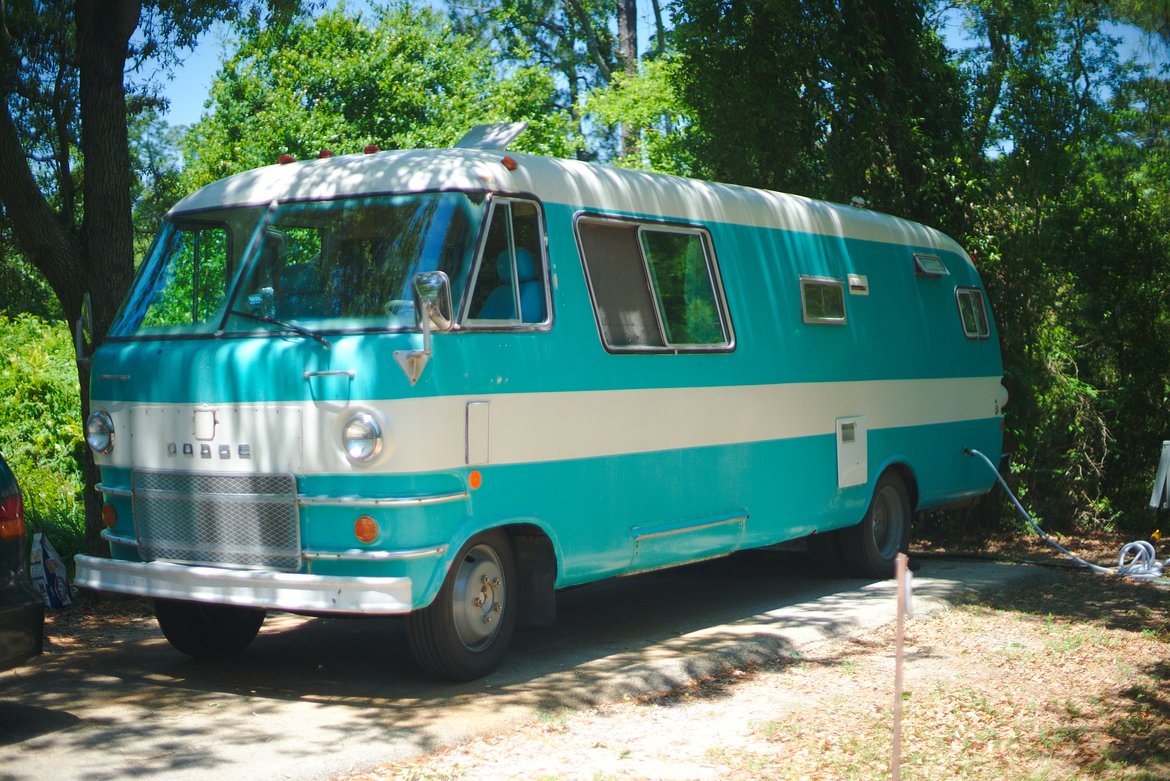 The bus in Davis Bayou photographed by luxagraf