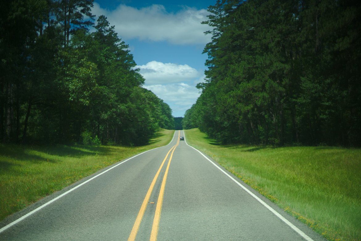 The open road, texas photographed by luxagraf