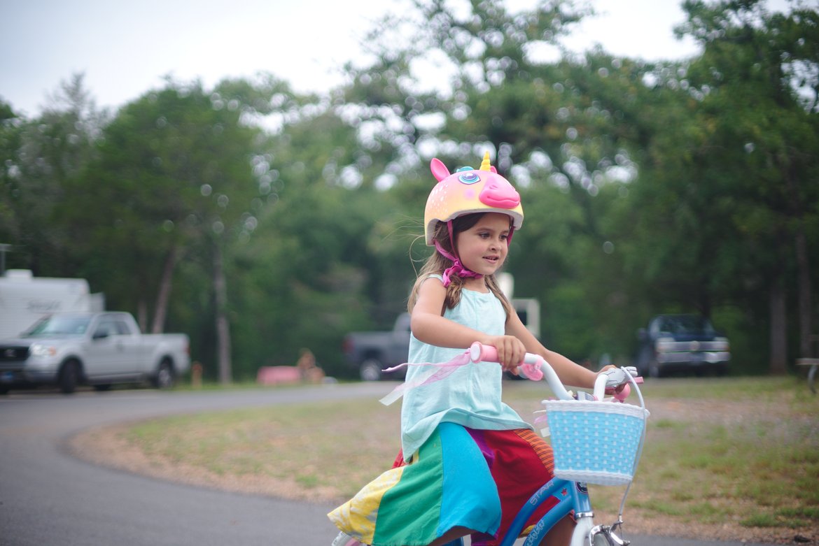 riding bike, buscher state park photographed by luxagraf