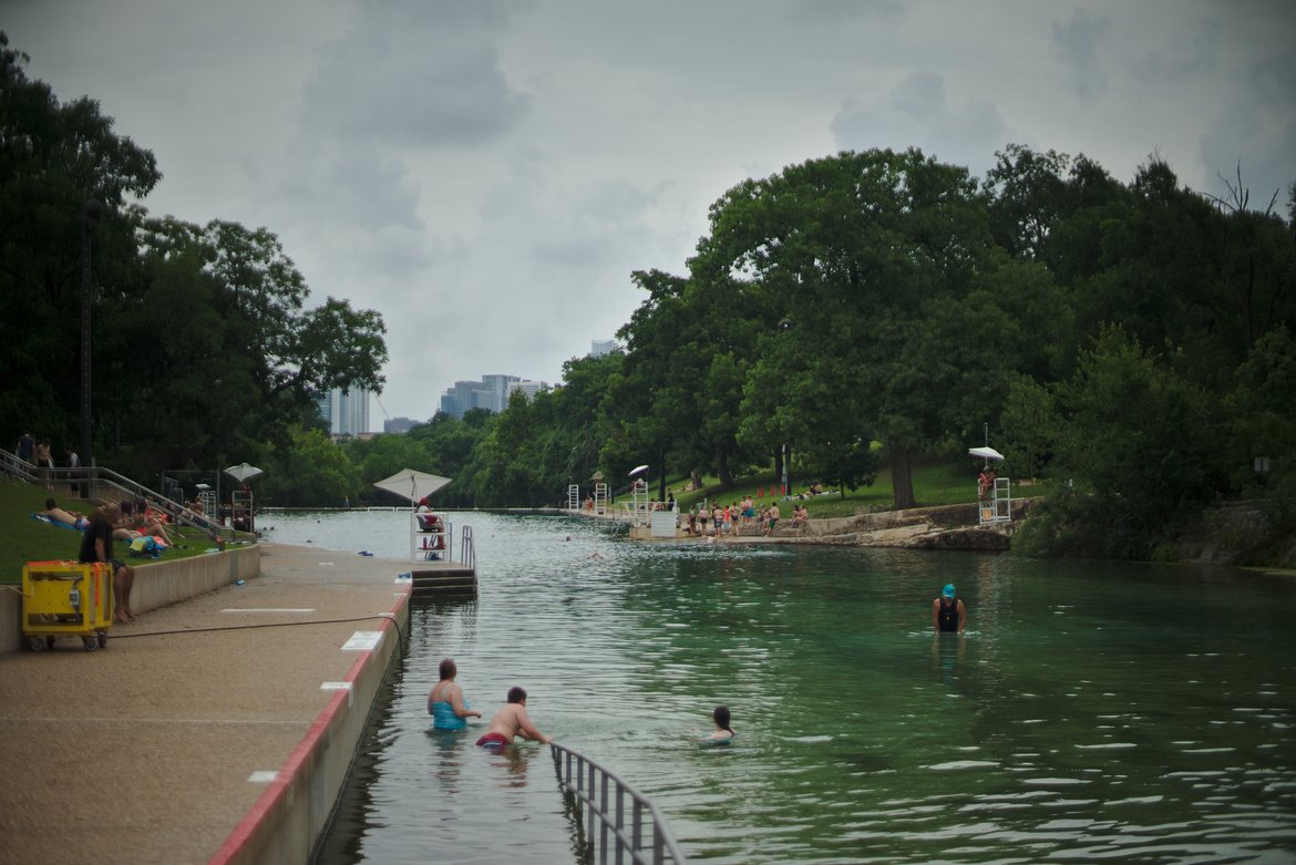 barton springs, austin tx photographed by luxagraf