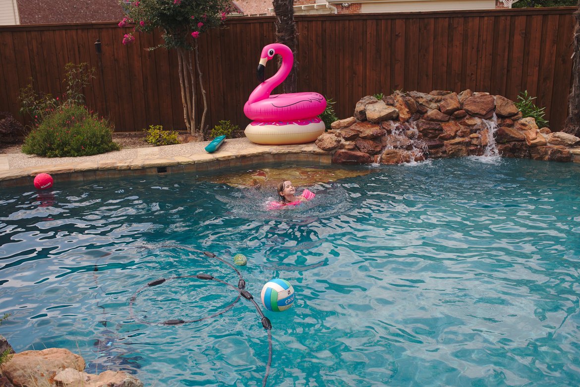 Pool time, Plano TX photographed by luxagraf