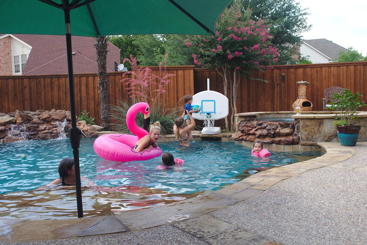 Pool time, Plano TX photographed by luxagraf