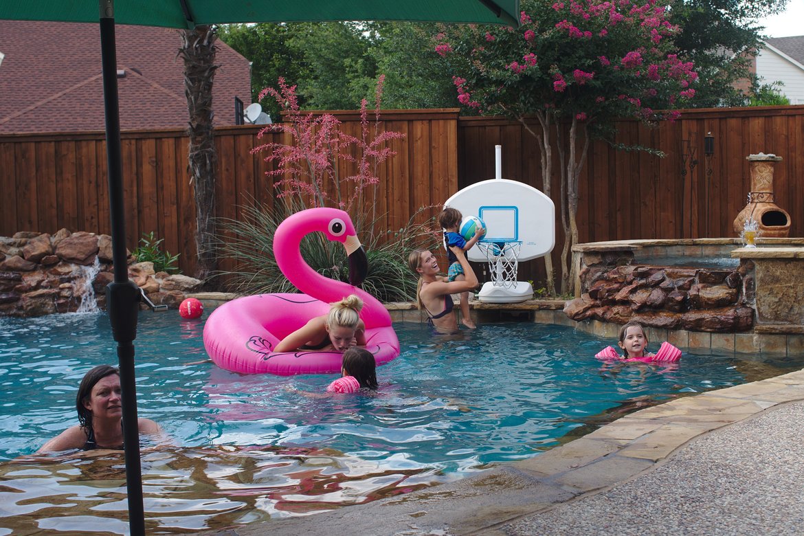 Pool time, Plano TX photographed by luxagraf