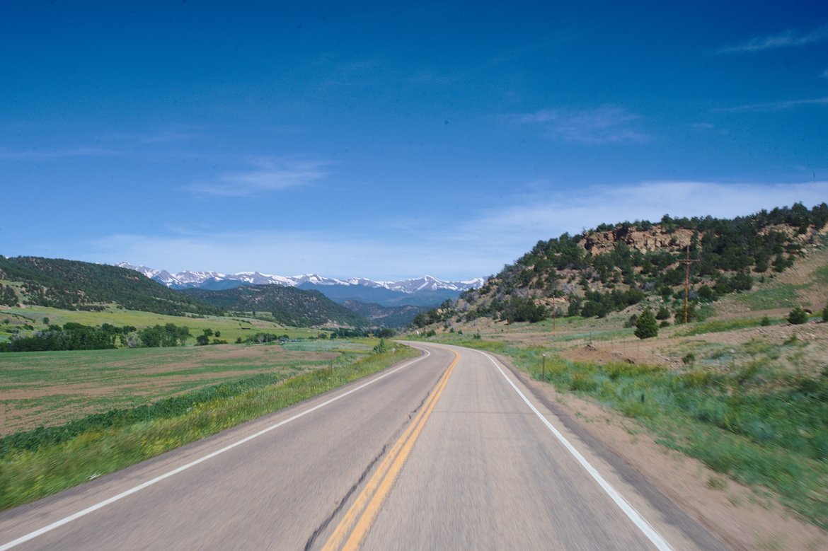 Heading up into the Sangre de Christo mountains photographed by luxagraf