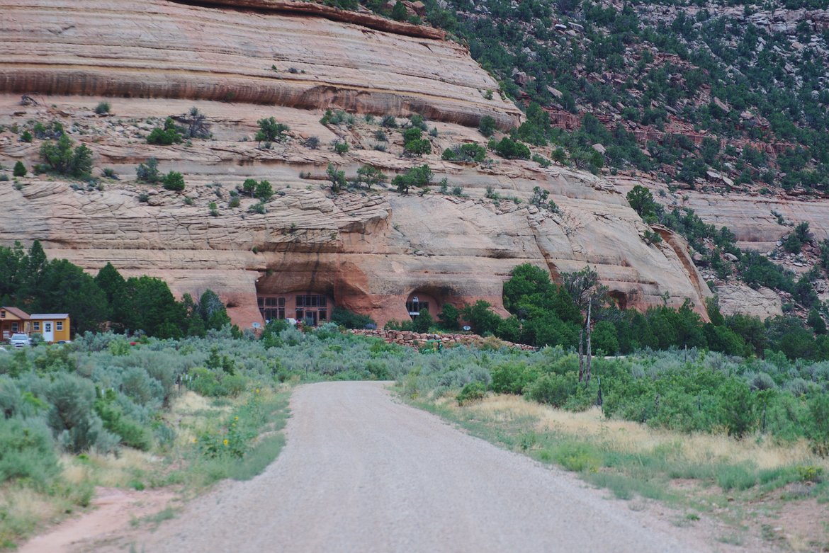 house in rock cave photographed by luxagraf