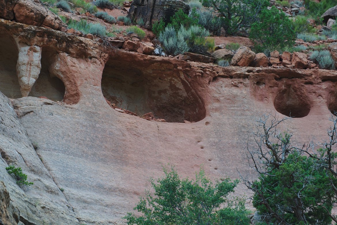 ancient handholds photographed by luxagraf