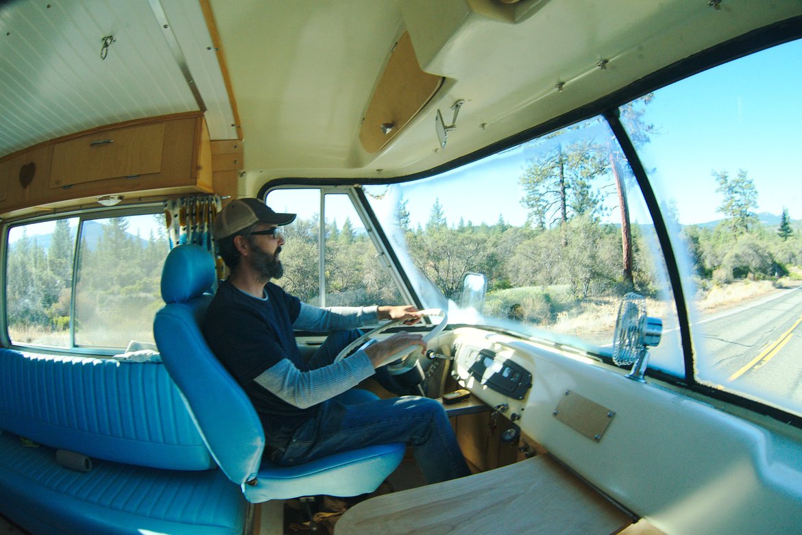 Driving near mount lassen photographed by luxagraf