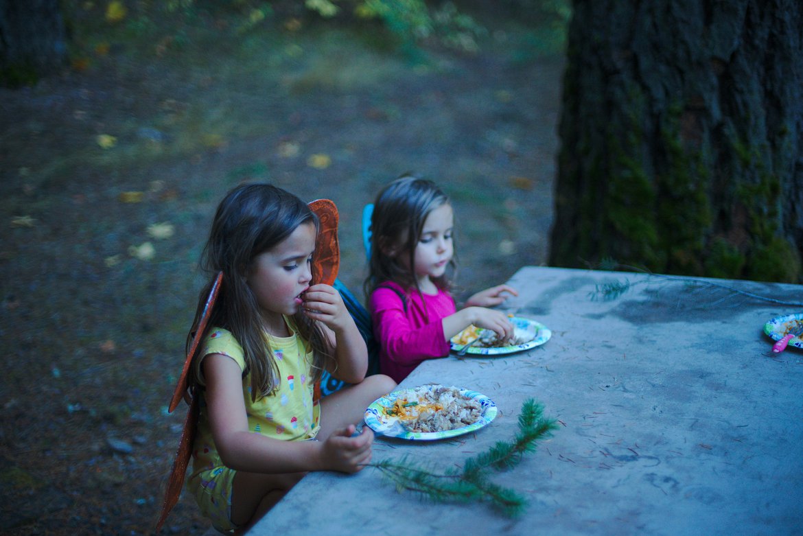 dinner in the trinity alps photographed by luxagraf