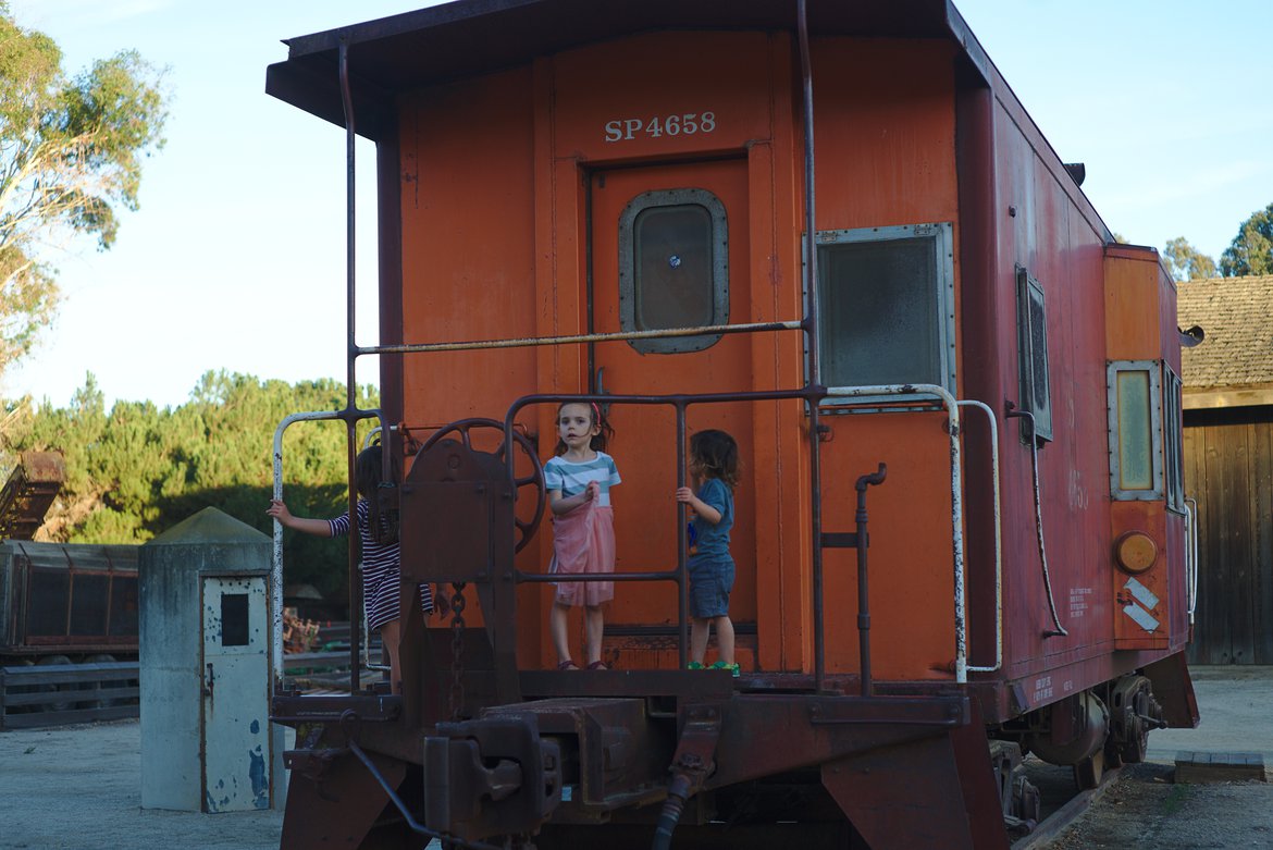 train car, King city photographed by luxagraf