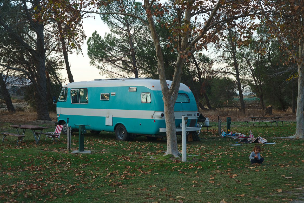 campground, King city photographed by luxagraf