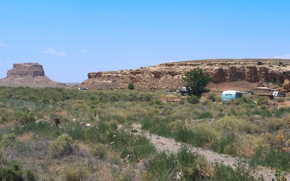 Campground, Chaco canyon photographed by luxagraf