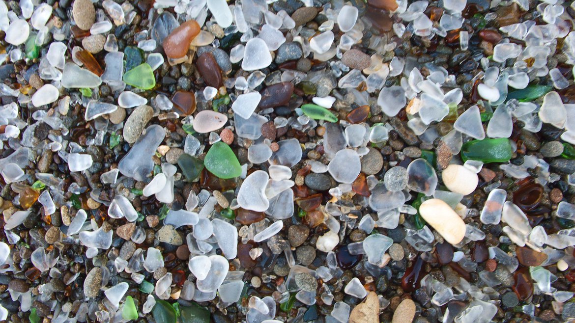 glass beach back in the day photographed by luxagraf