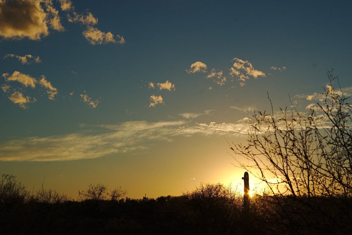 Sunset, catalina state park, tucson photographed by luxagraf