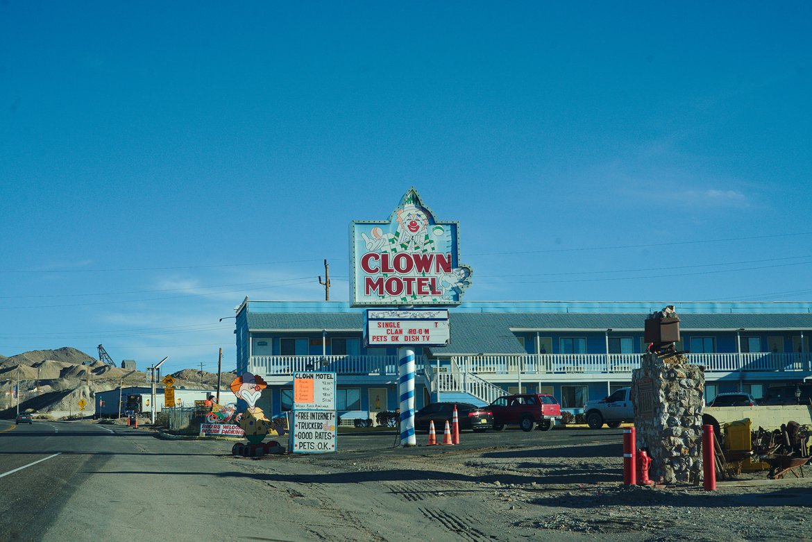 Clown Motel, tonopah, nv photographed by luxagraf