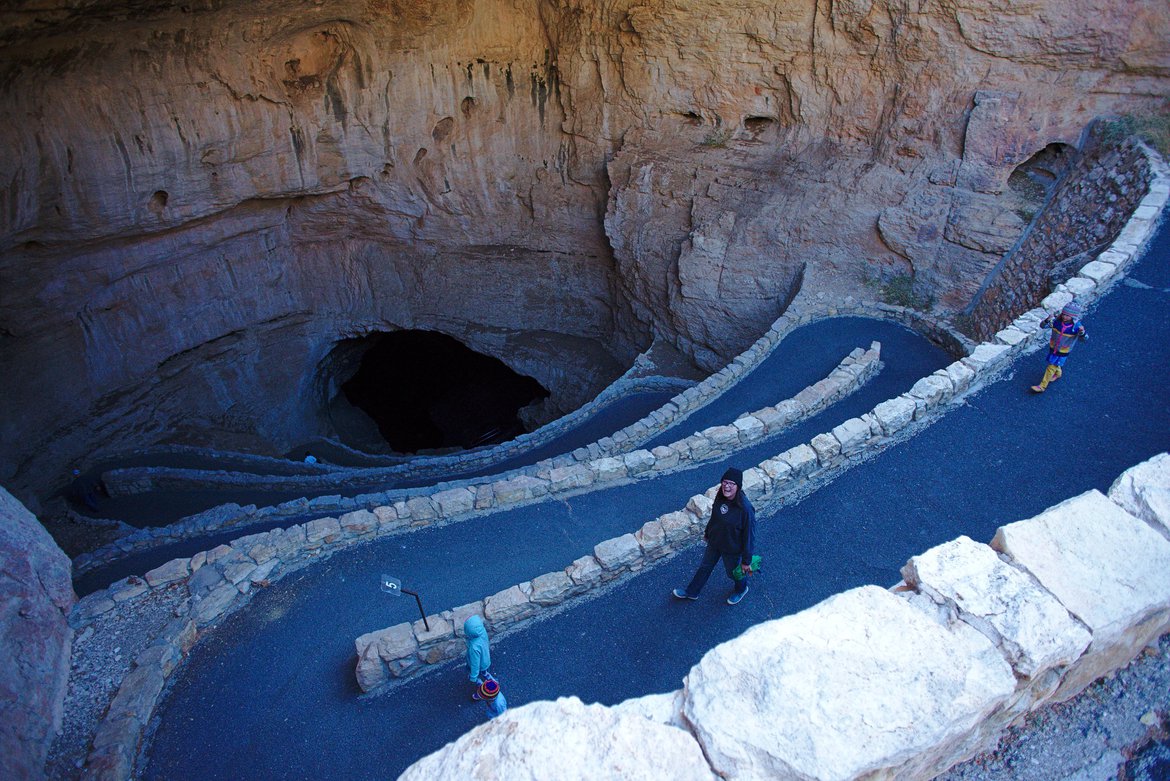 Natural Entrance to Carlsbad Cavern photographed by luxagraf