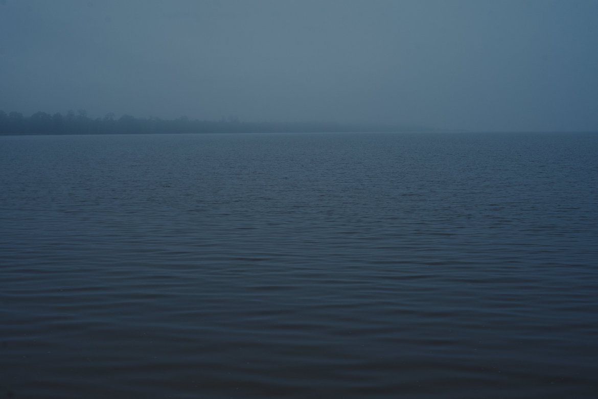 morning fog, east bay, pensacola, FL photographed by luxagraf