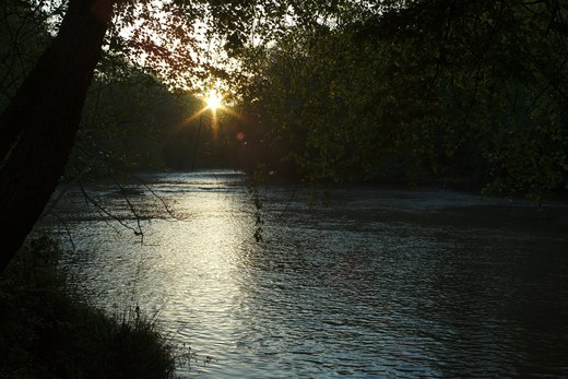 Sunrise on the river, Athens, GA photographed by luxagraf