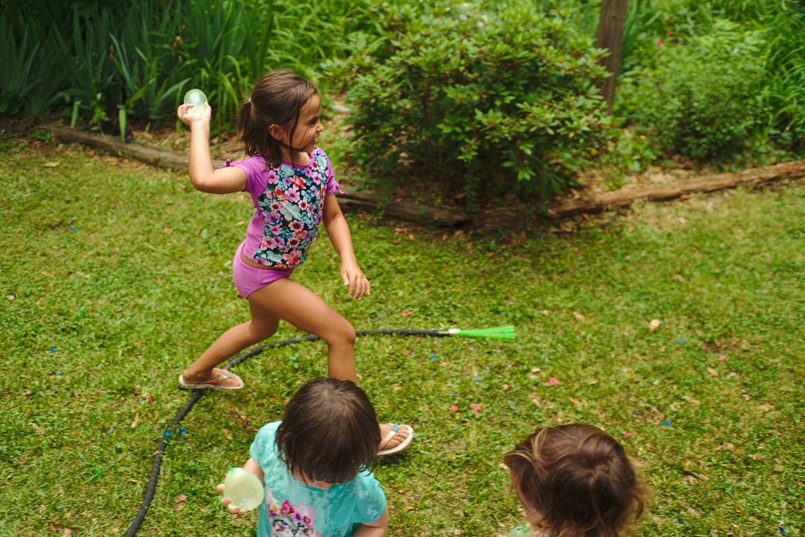 Water Balloon Fight, Athens, GA photographed by luxagraf