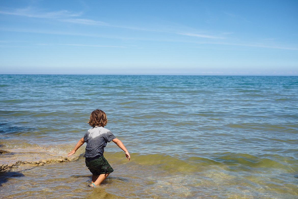 Lake Michigan, Harrington Beach State Park, WI photographed by luxagraf