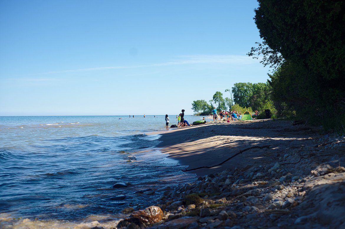 Lake Michigan, Harrington Beach State Park, WI photographed by luxagraf