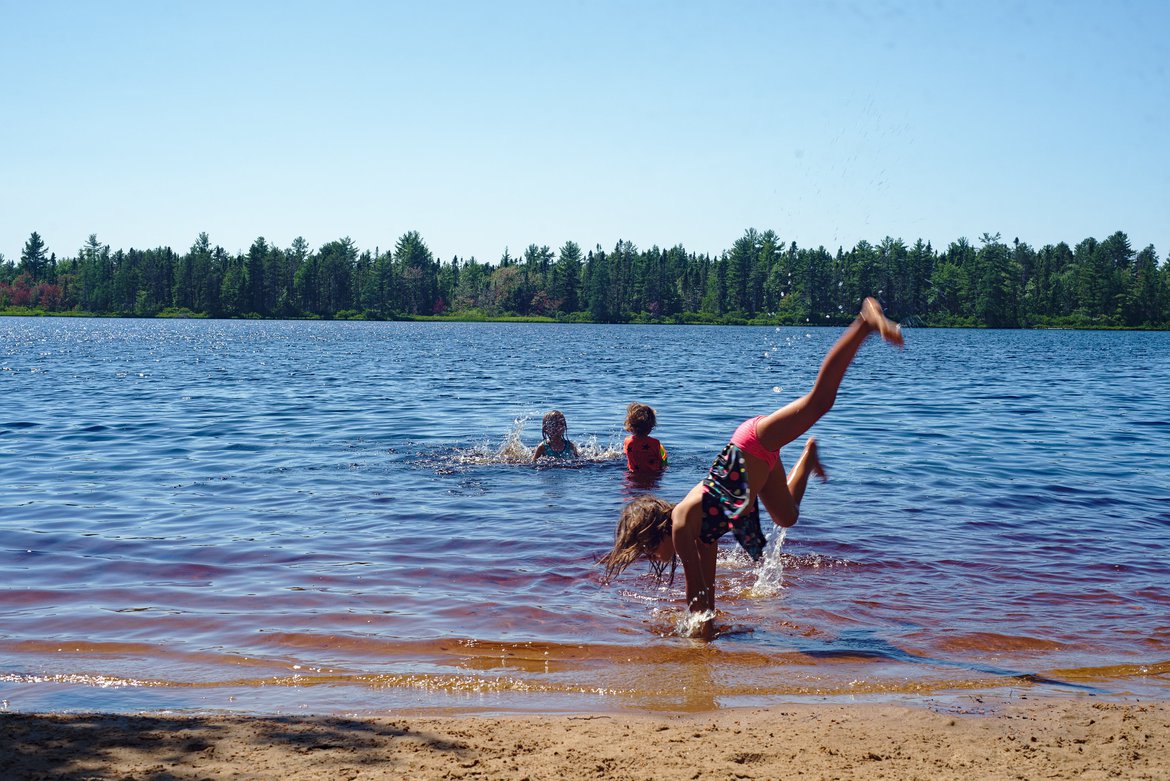 lakeside camping, andrus lake, MI photographed by luxagraf