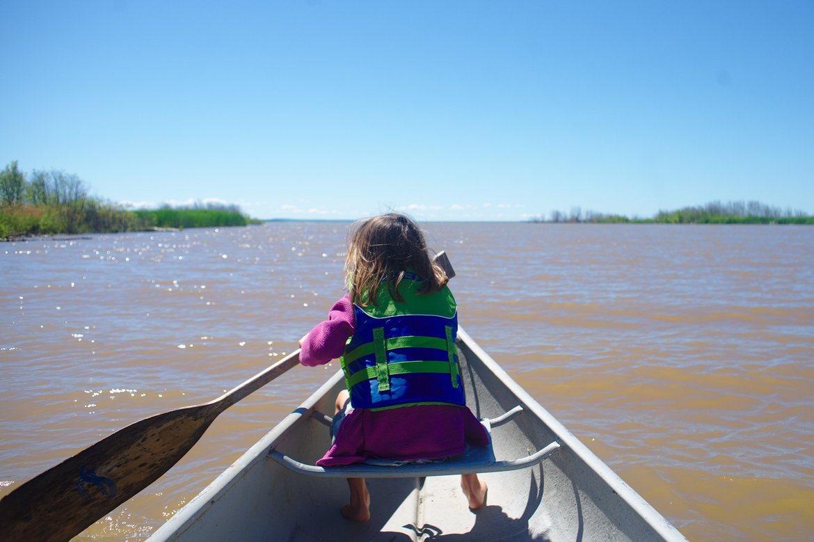 paddling canoes, pine river, MI photographed by Scott Gilbertson