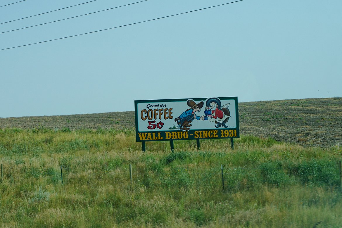 Wall Drug billboard photographed by luxagraf