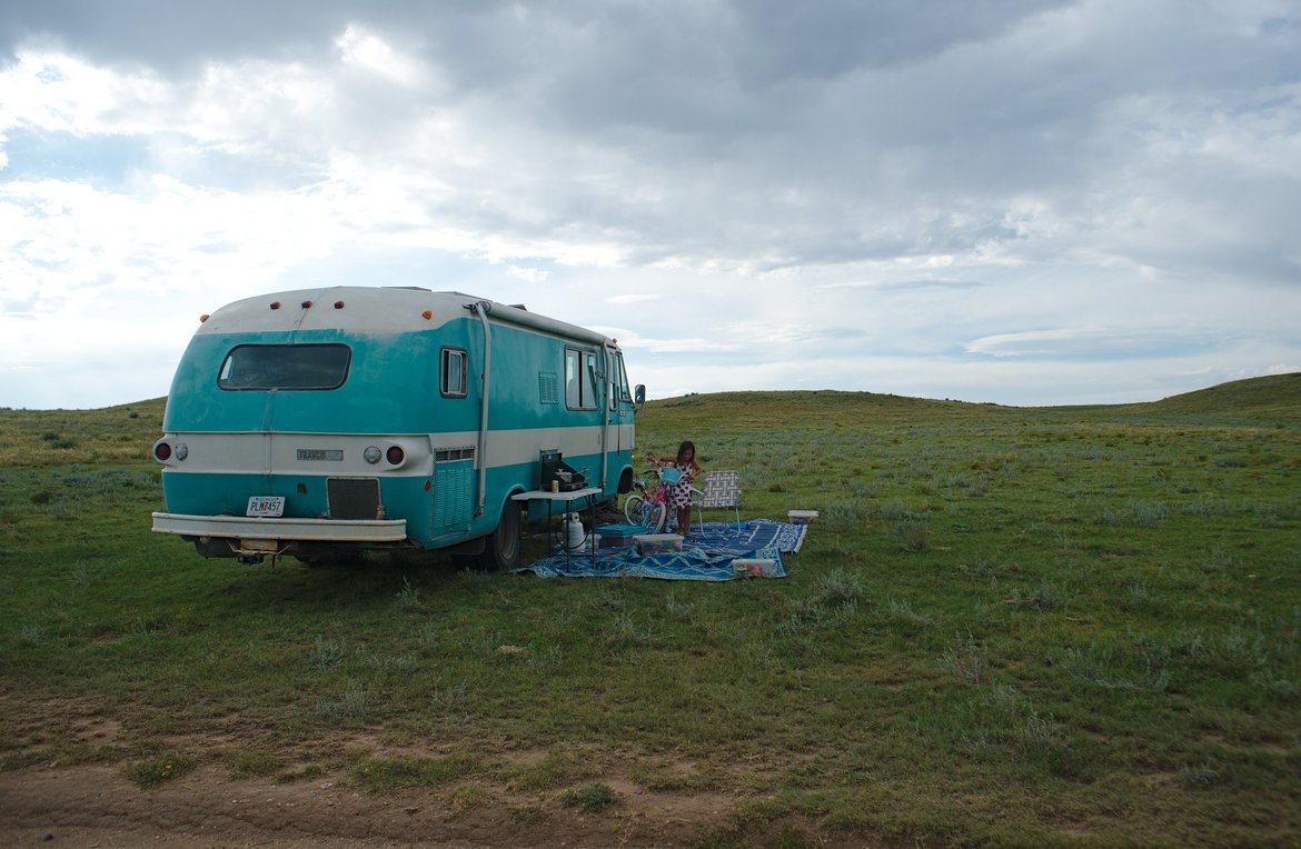 The bus, near Pawnee Buttes, Pawnee Grasslands, Colorado photographed by luxagraf