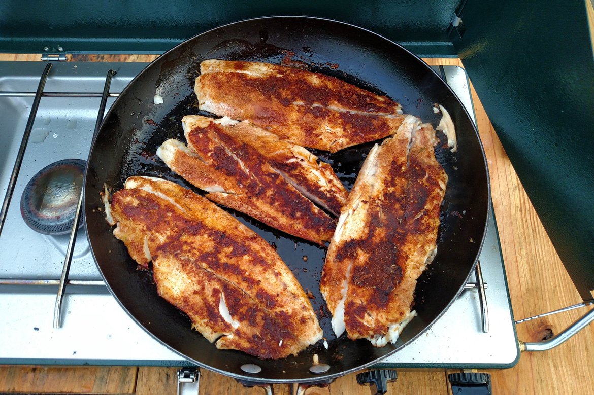 Blackened Redfish photographed by luxagraf